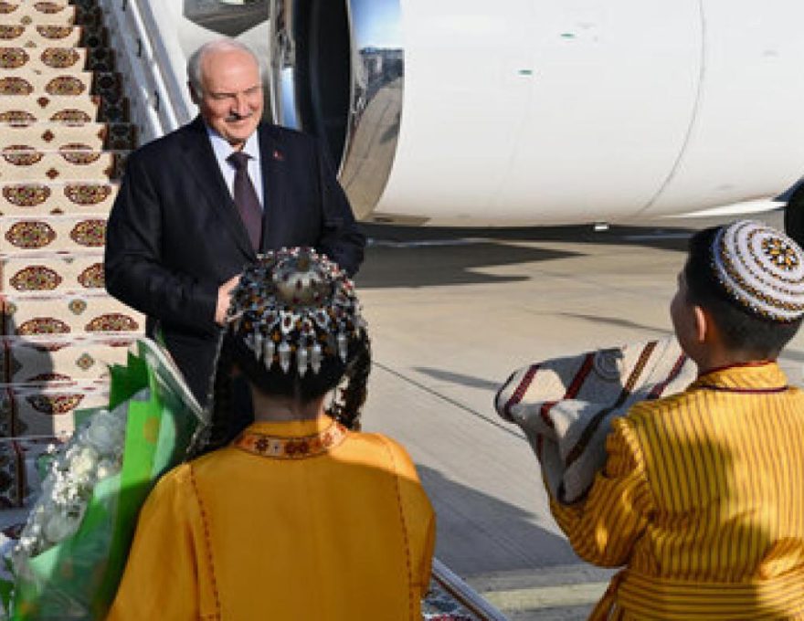 President of the Republic of Belarus Alexander Lukashenko Arrives in Turkmenistan